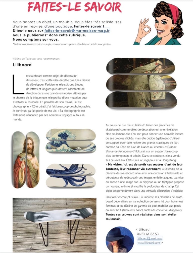 Article Ma maison magazine