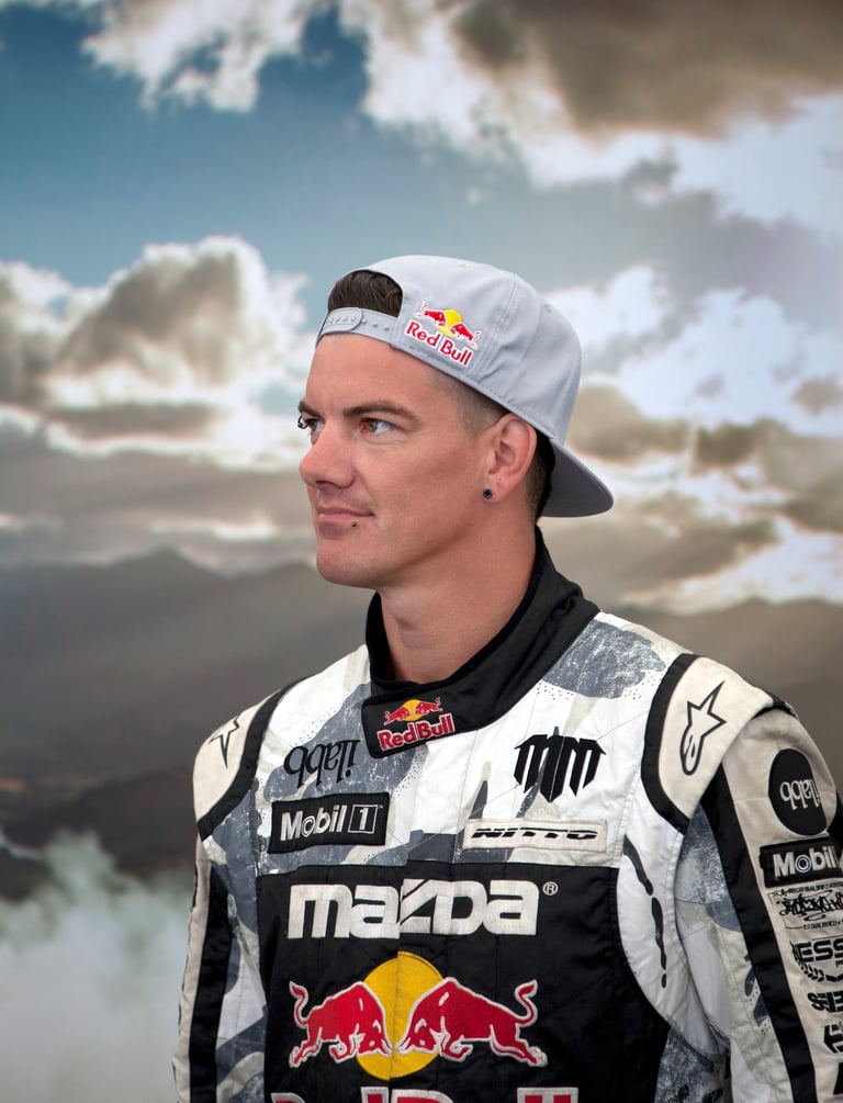 A portrait of Mad Mike at the Goodwood Festival of Speed 2015