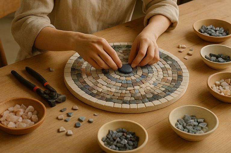 Confection d'une mosaique
