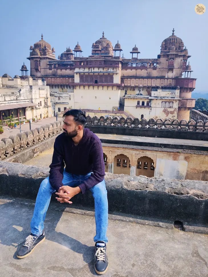 View of Orchha from the rooftop of Raja Mahal.