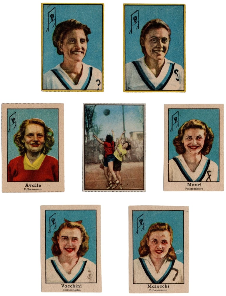 1946 1947 1948 Nannini Tuttocolor Pallacanestro Women's Basketball cards from Italy RARE