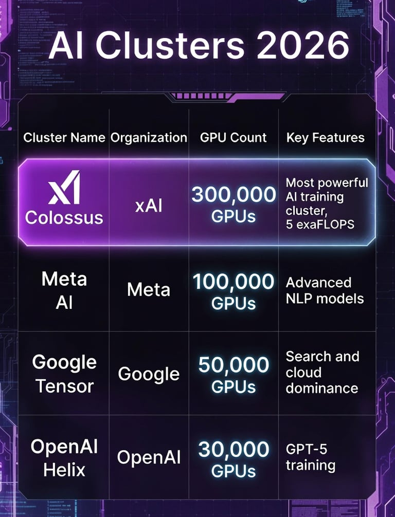 xAI Colossus supercomputer 2026 – 300,000+ Nvidia GPUs cluster, Grok 5 training, Memphis data center