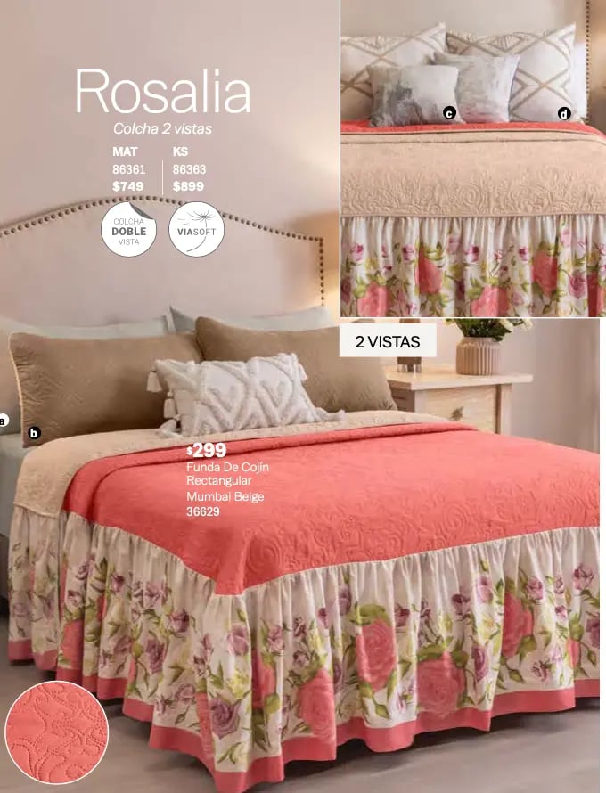 Colcha dos vistas modelo Rosalia de la marca Vianney
