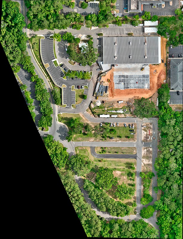 a photogrammetry map of a large construction site