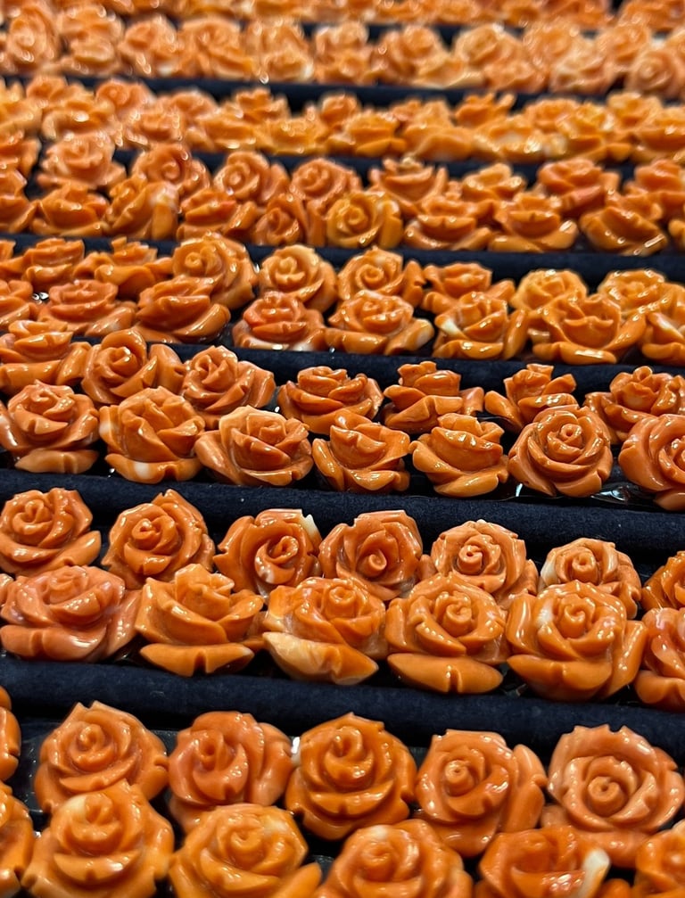 roses coral curving