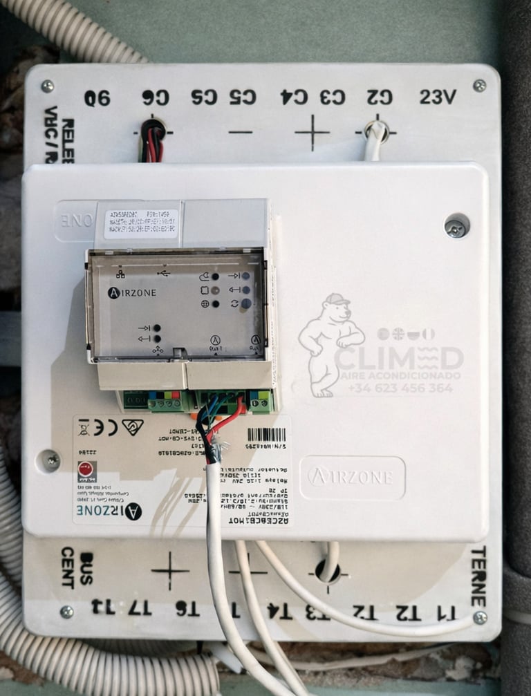 Airzone smart control system installation in Torrevieja by CLIMED experts.
