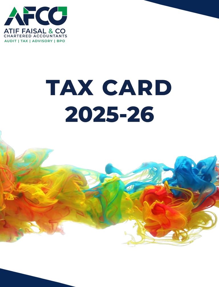 Income Tax Withholding Rates Tax Card - 2025-26 - AFCO Chartered Accountants