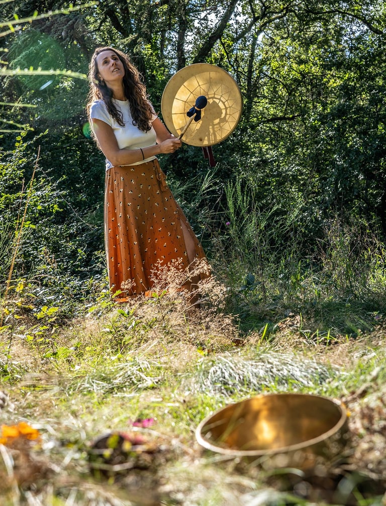 tambour  bien-être nature chamanisme