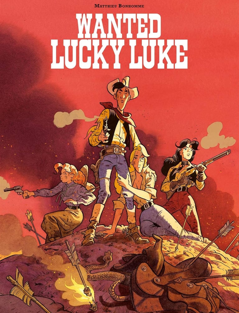Première de couverture de la BD Wanted Lukcy Luke
