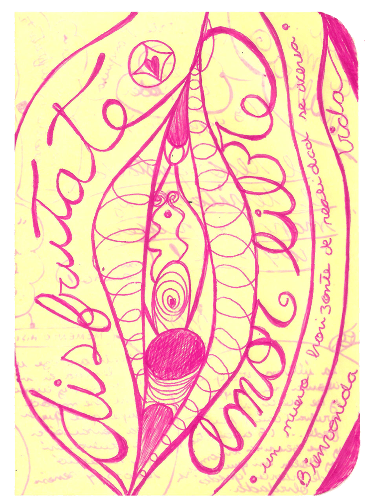 dibujo sobre amor libre. Activismo corporal