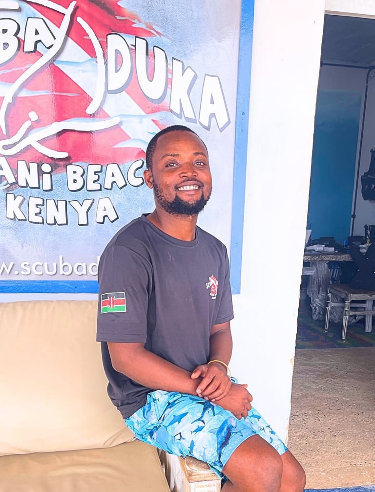 Scuba duka staff Salim Swaleh dive master and guide