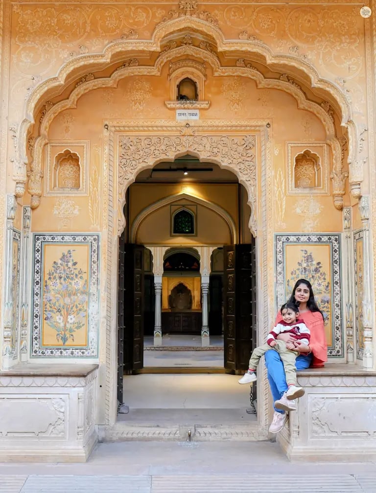 See the beautiful entrance inside Nahargarh Fort Jaipur, featuring traditional Rajput architecture and grand gateways.
