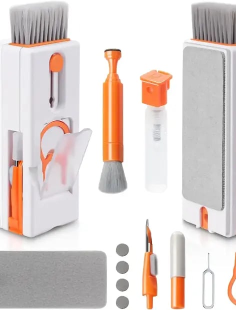 Alyvisun Kit Nettoyage Clavier, 11 en 1 Nettoyeur Claviers PC Multifonctionnel, Keyboard Cleaner Brosse à Outils,