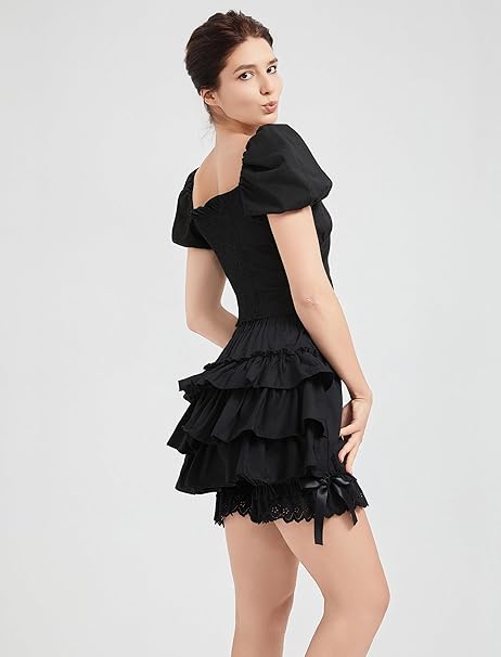 manquin de profil tenue bloomer noire