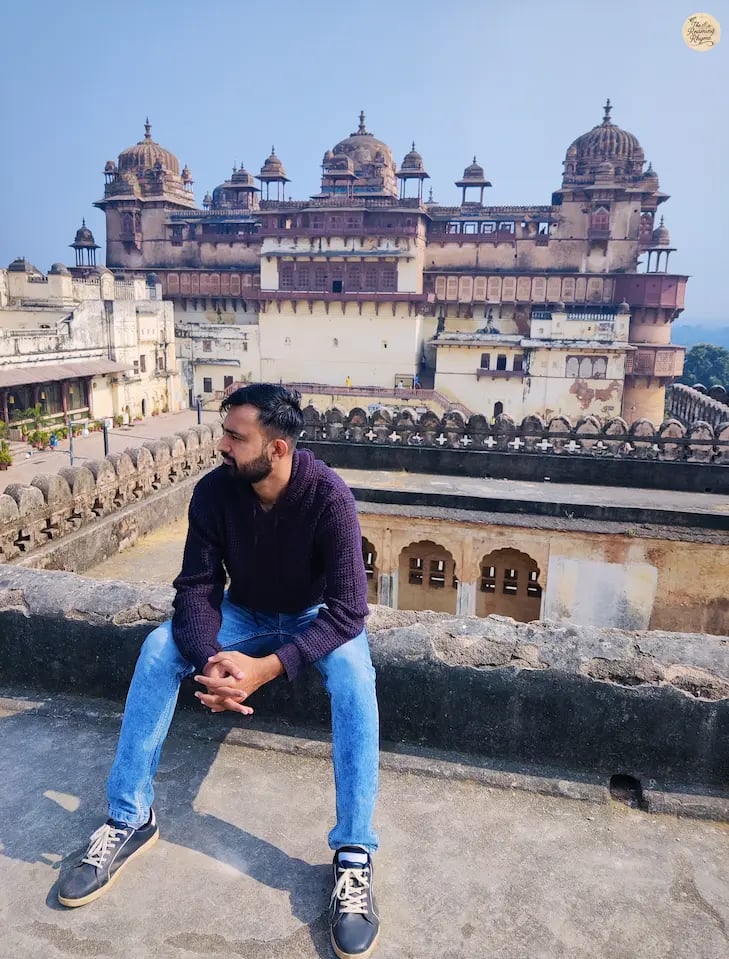 View of Orchha from the rooftop of Raja Mahal.