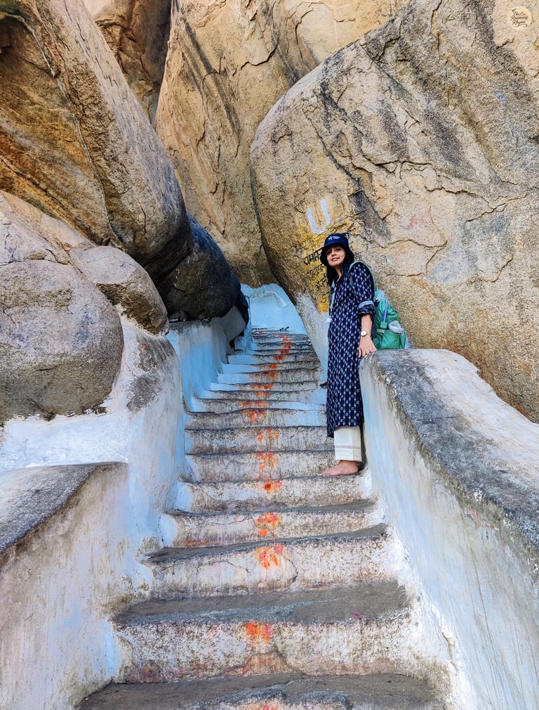 Stairway to Anjanadri - where every stone whispers Lord Hanuma's birthsong.