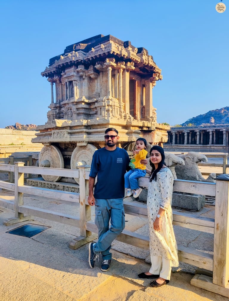 With the Stone Chariot of Hampi - standing still in the wheels of time.