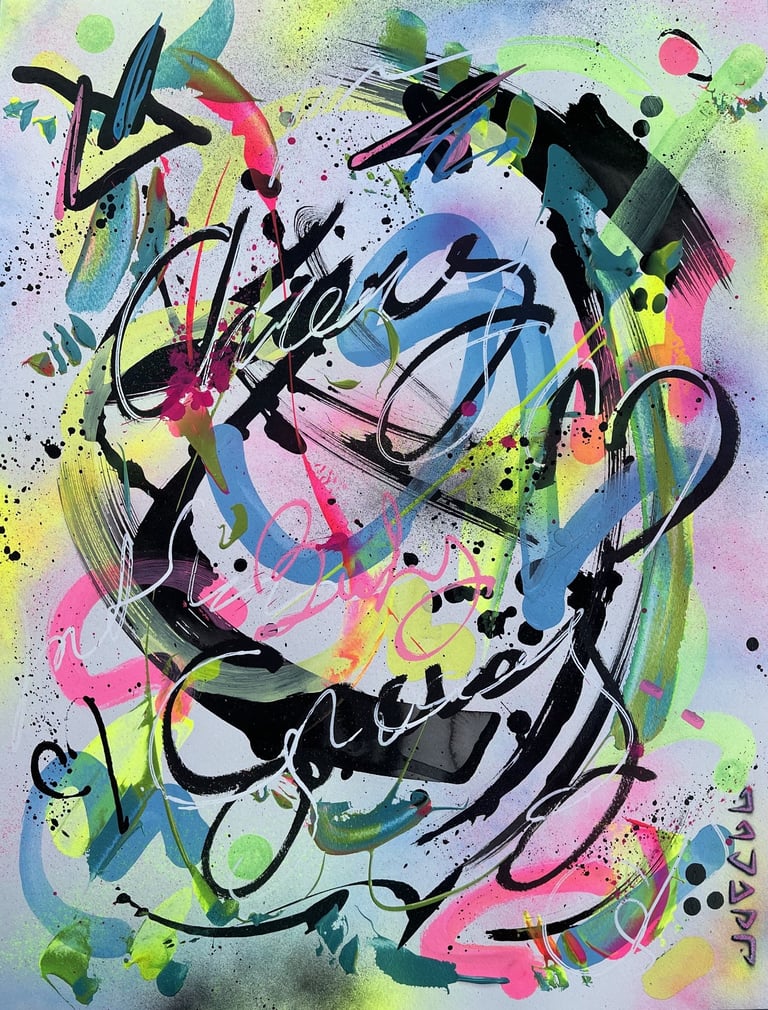 Cheesy Groovy : Série New Sensations artiste Tiwan  art abstrait contemporain Street art