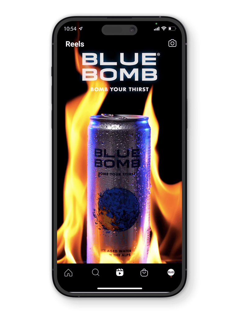 Social Media Content Produktion & Betreuung für Blue Bomb – Videos und Fotos für Instagram zur Steig