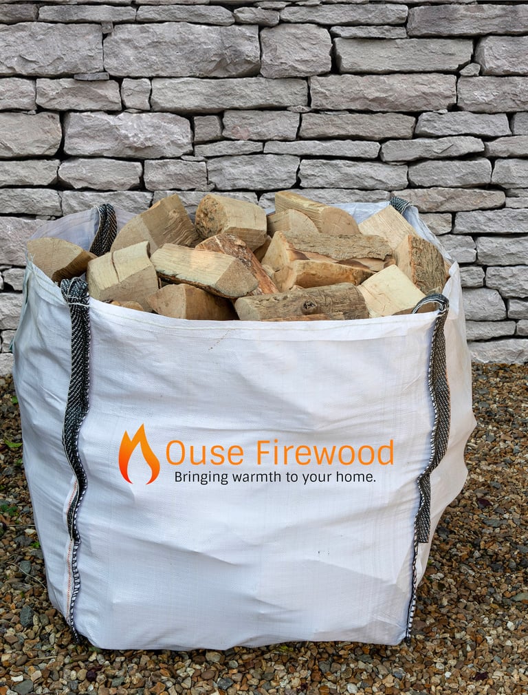 A bulk bag of premium kiln dried hardwood logs ready to deliver across Cambridgeshire