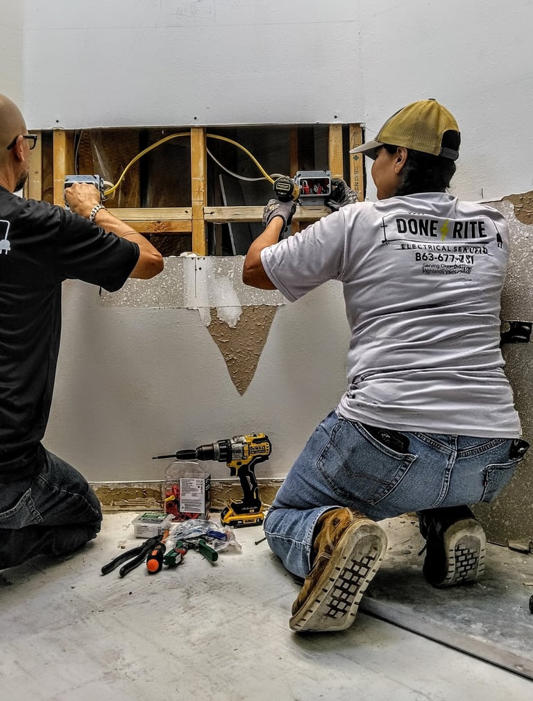 Bathroom remodel – new lighting and outlets