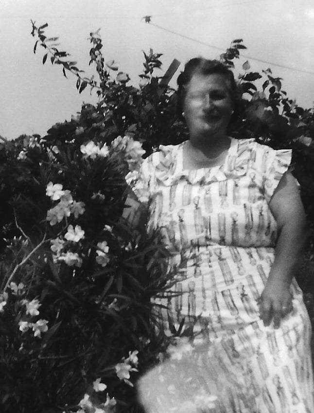carmen with flowers