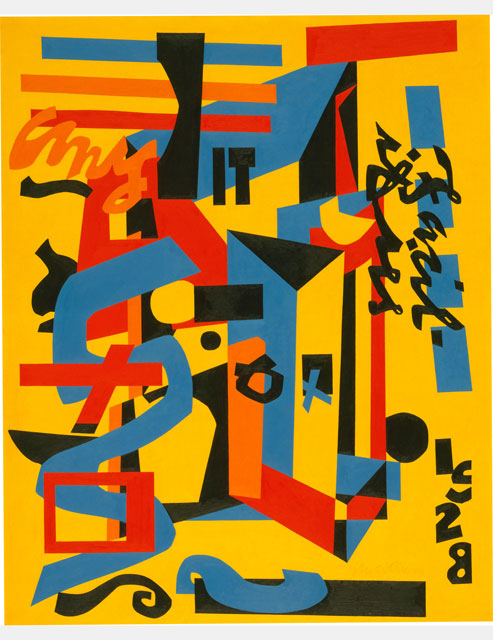 Matches is a jazz inspired collage by Stuart Davis