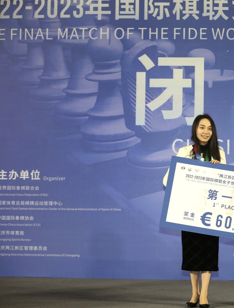 Lei Tingjie wins Women's Candidates Final 2023 against Tan Zhongyi China. FIDE Women Chess  