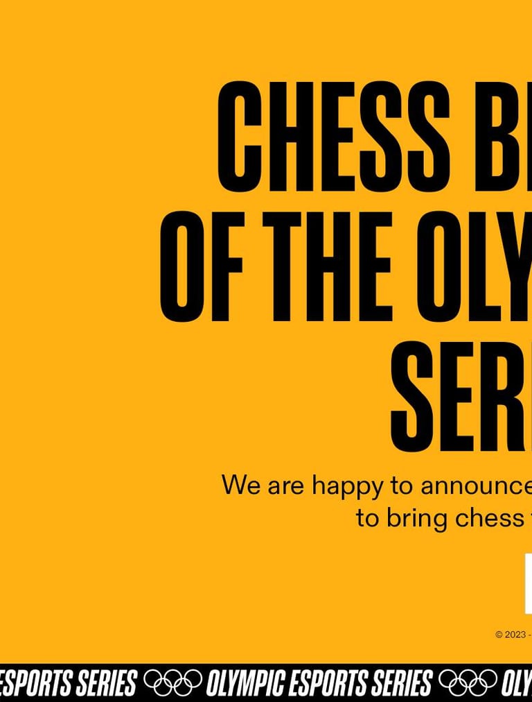 FIDE and Chess.com Bring Chess to the Olympic Esports Series. FIDE Chess. 