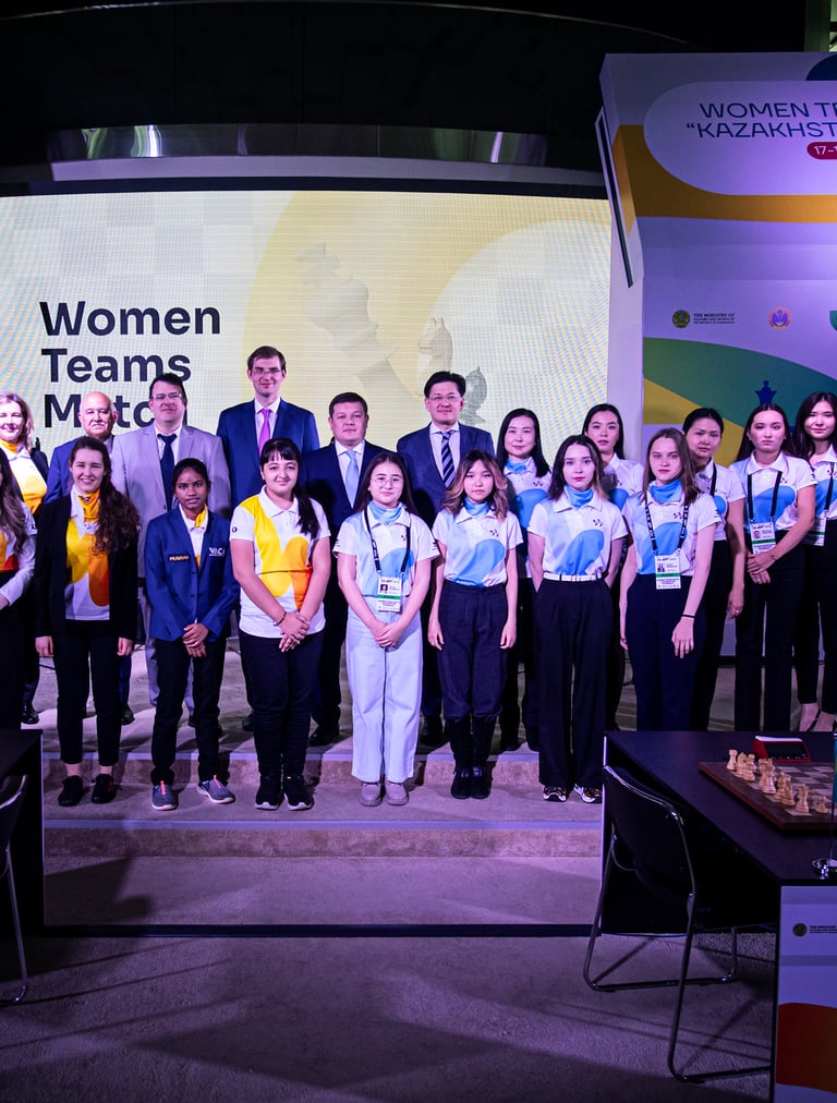 The "Kazakhstan vs The World" at World Chess Championship 2023. FIDE Chess