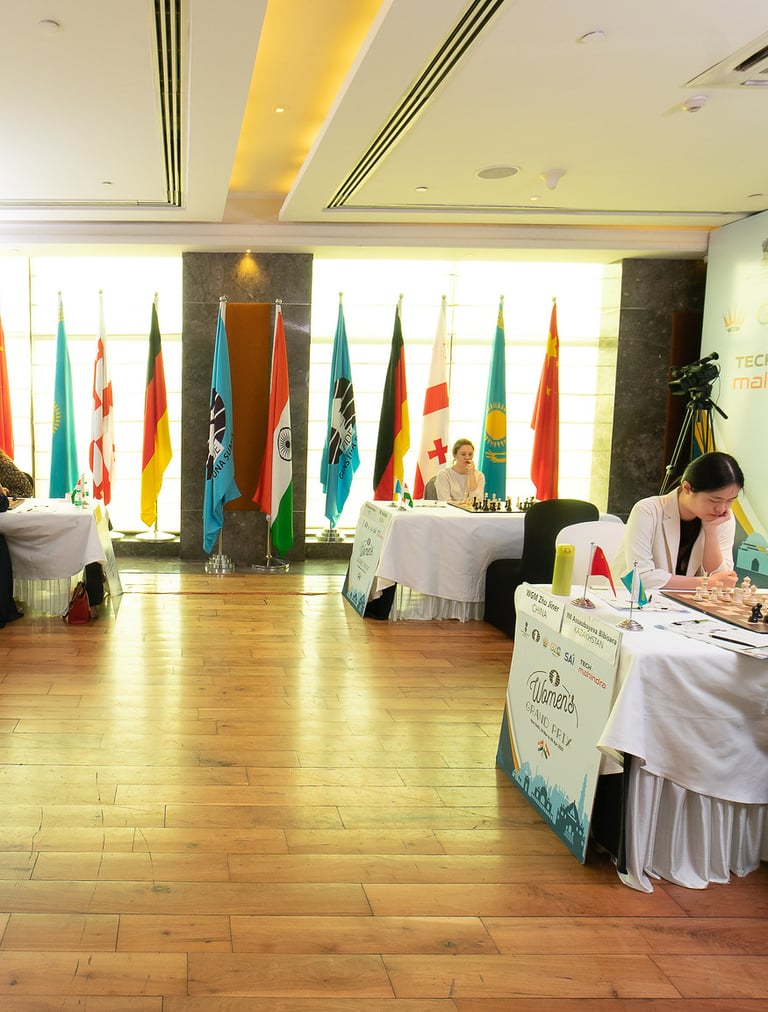 FIDE Chess Round Eight of the #FIDEWomenGrandPrix in New Delhi