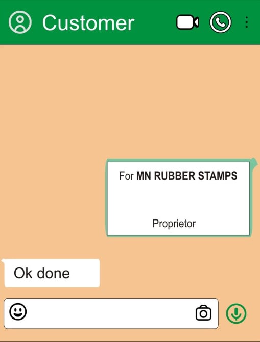a phone screen showing a customer's phone number