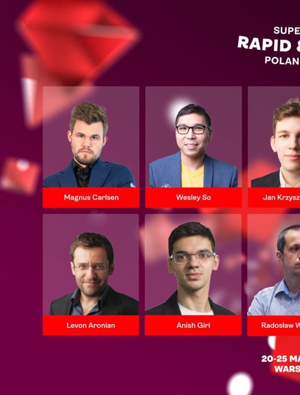 Magnus Carlsen at Superbet Chess Poland 2023. FIDE Grand Chess Tour 2023