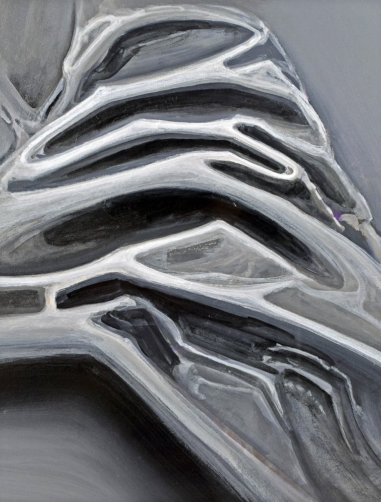 Original acrylic painting concerning light and shadow.