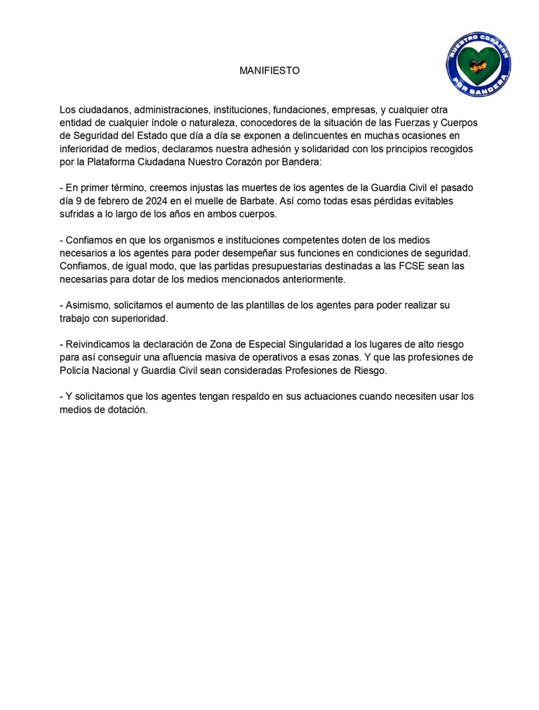 Manifiesto para firmar