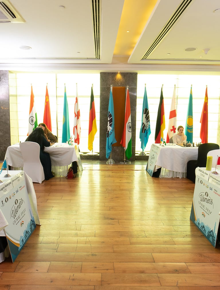FIDE Chess Round Eight of the #FIDEWomenGrandPrix in New Delhi