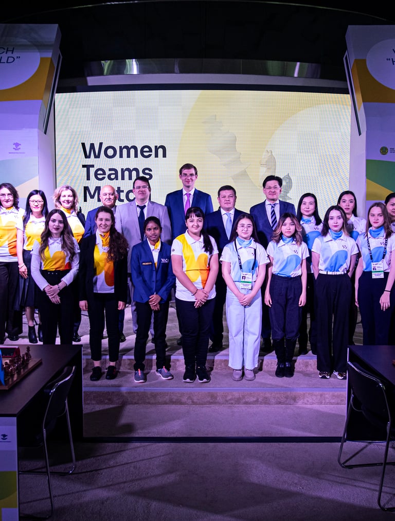 The "Kazakhstan vs The World" at World Chess Championship 2023. FIDE Chess