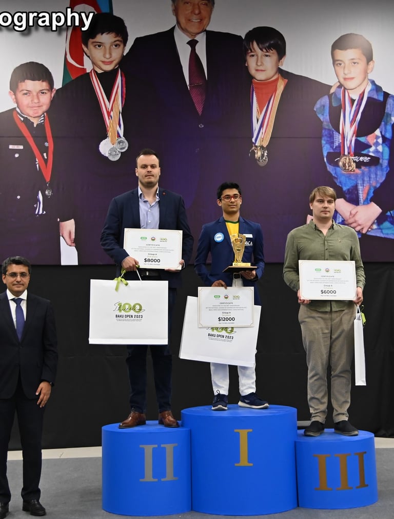 Leon Luke Mendonca of India wins USD12,000 at the 2023 Baku Open Chess Tournament in Azerbaijan