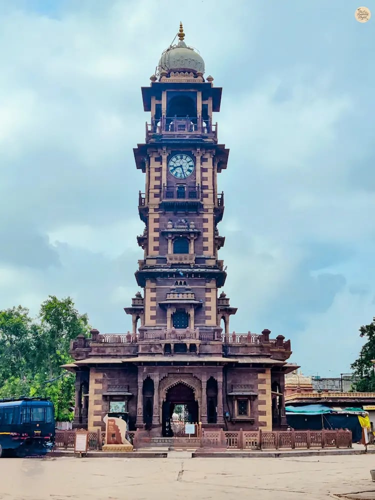 Serene morning at Ghanta Ghar, Jodhpur Clock Tower, a heritage landmark in the Blue City.