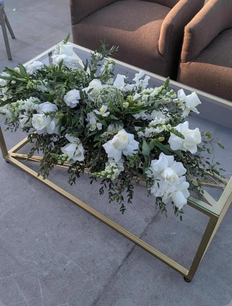 Decoración mesa civil diseño floral Amor de Flores