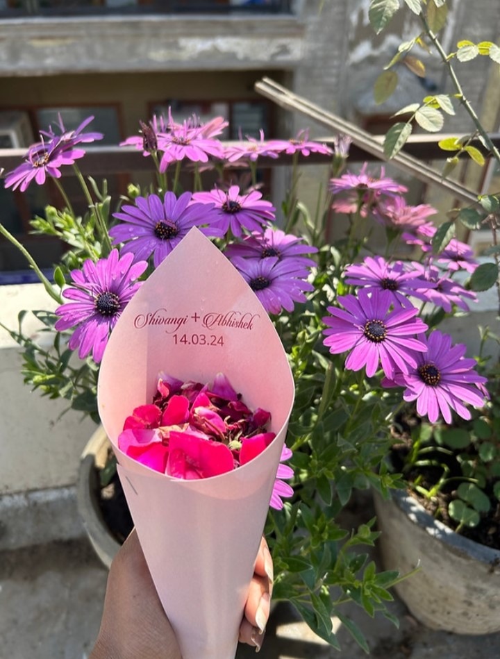 Customized Petals Cone by Geet Events