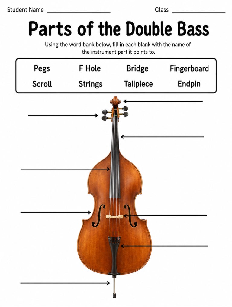 Parts of the Double Bass