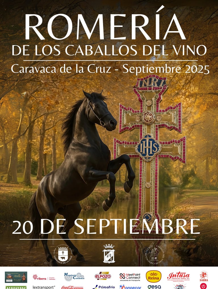 Diseño de cartel para la Romería de los Caballos del Vino realizado por Salcedo Agencia.