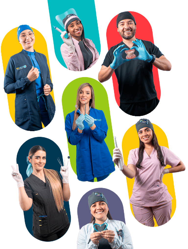 grupo de profesionales odontólogos