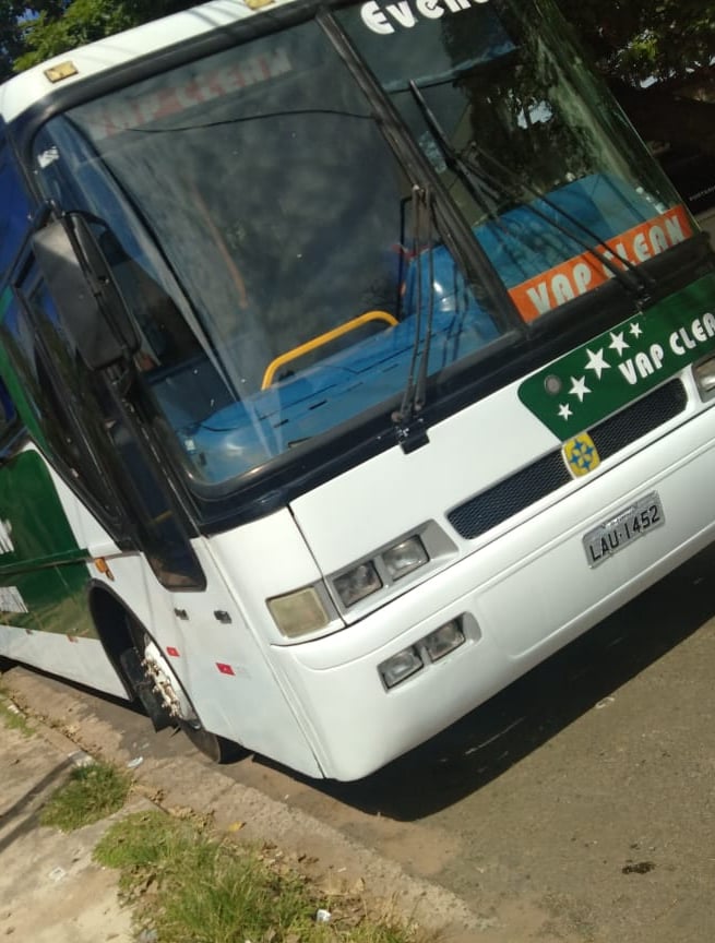 a bus parked on the side of a road