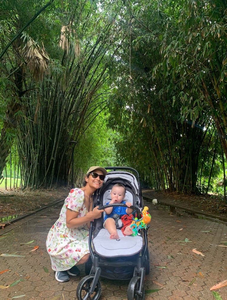 Mama y bebe en Jardin Botanico