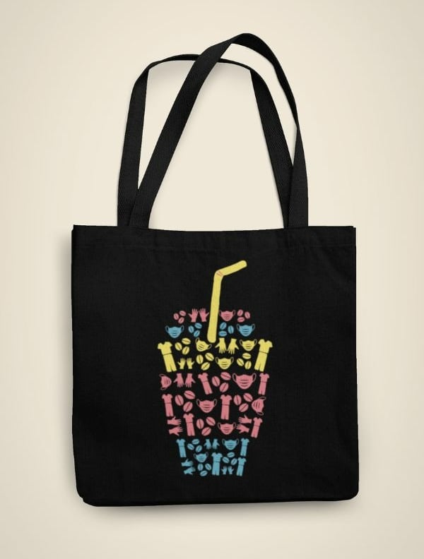 Coffee Scrub Rubber Gloves Tote Bag