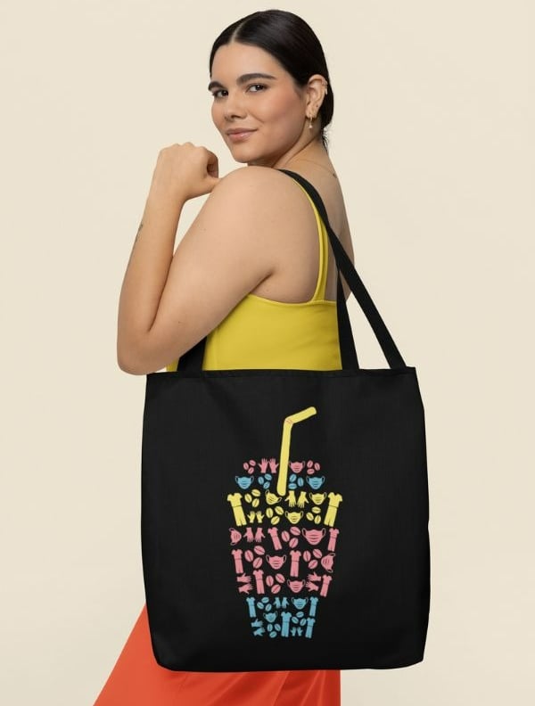 Coffee Scrub Rubber Gloves Tote Bag