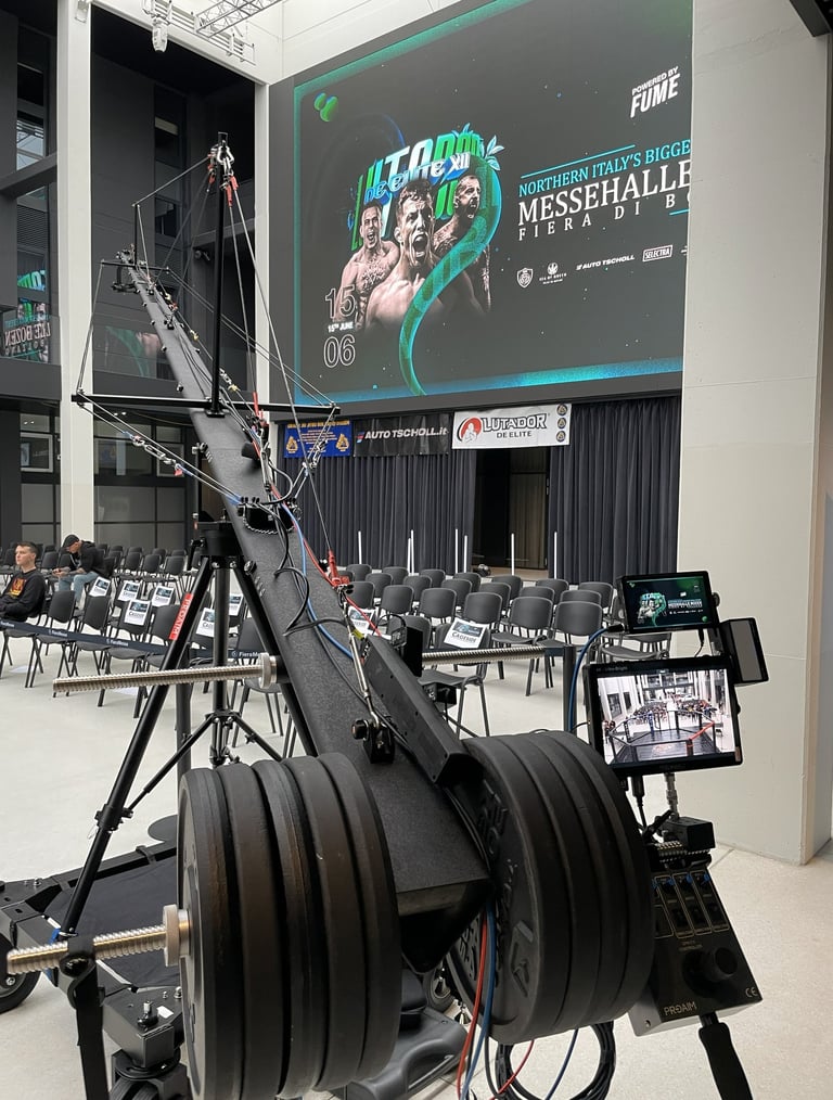 Kamerakran bei Sportveranstaltung