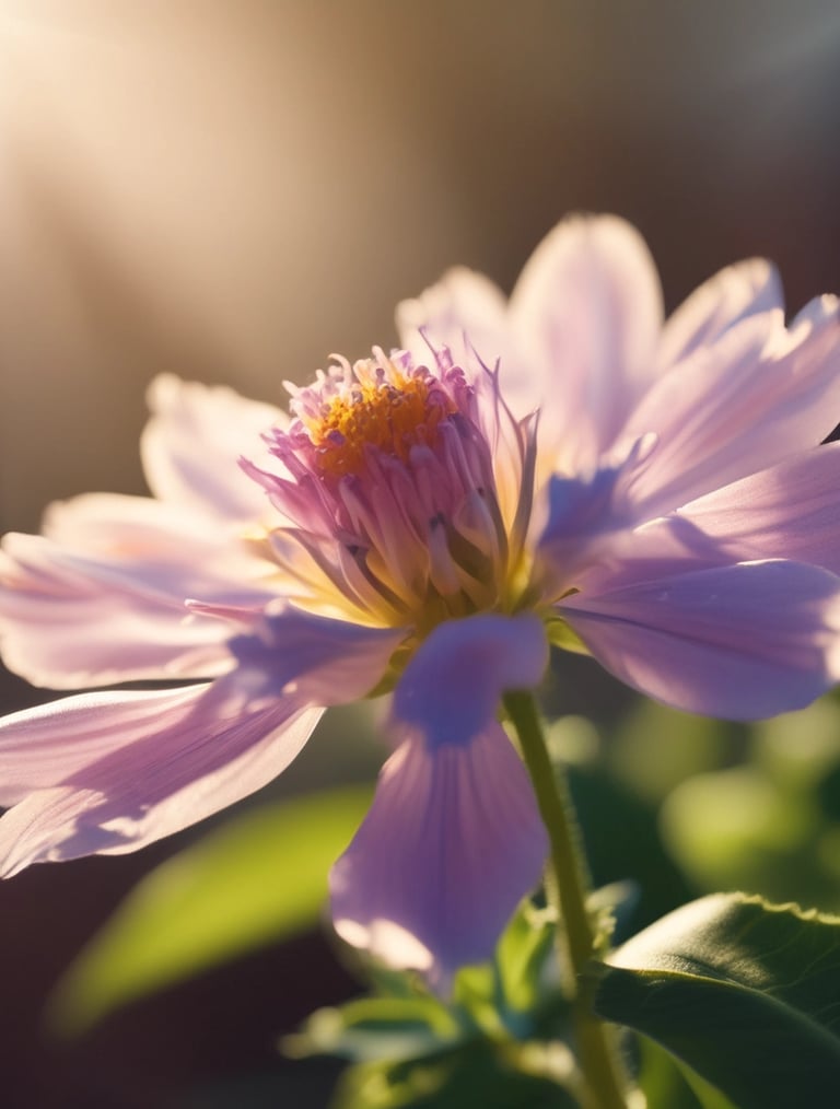 A serene natural healing scene with soft sunlight filtering through green leaves